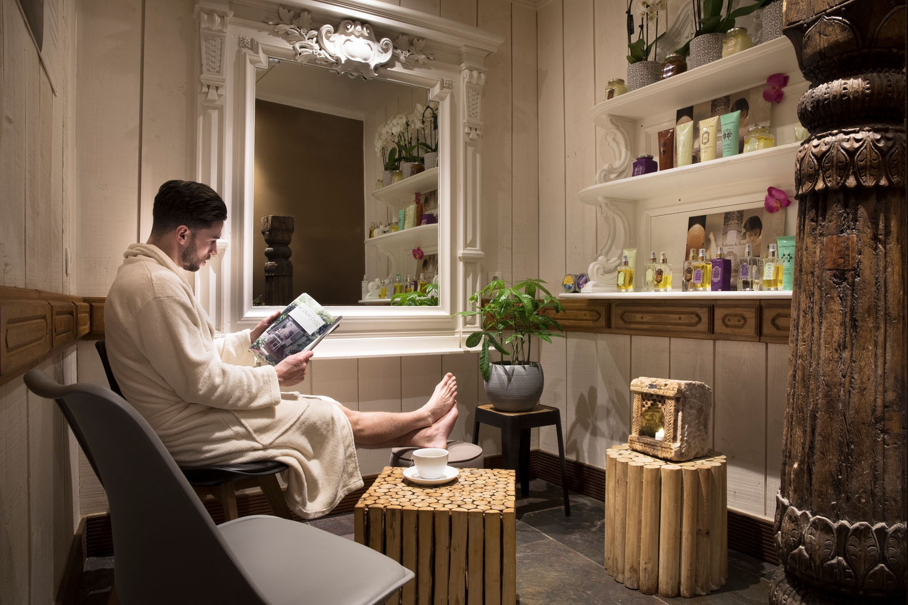 Espace bien-être sauna et hamamn pendant votre séminaire team building dans notre hôtel de charme à Pont-L'Evêque
